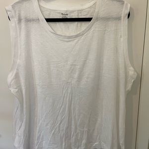 Madewell white sleeveless muscle tank XXL